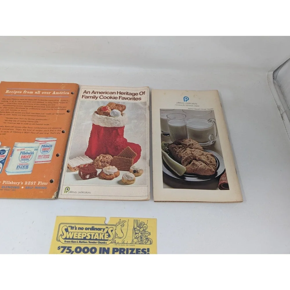 Vintage Pillsbury Cook off Bake off  Cookbook Lot Dessets Cake Cookie Peanut